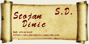 Stojan Dinić vizit kartica